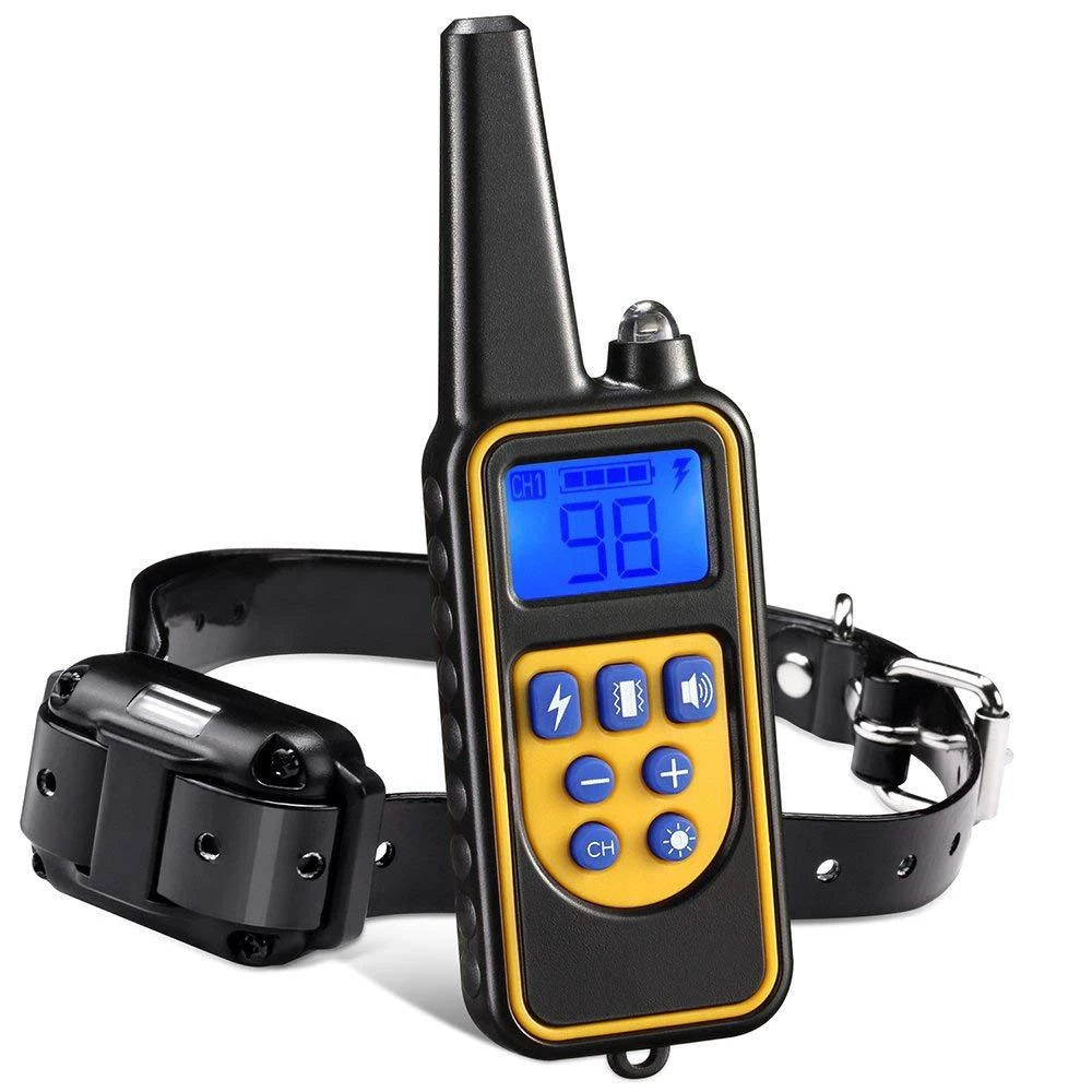 800m Electric Dog Training Collar Waterproof Pet Remote Control Rechargeable training dog collar with Shock Vibration Sound-usashopcenter.com