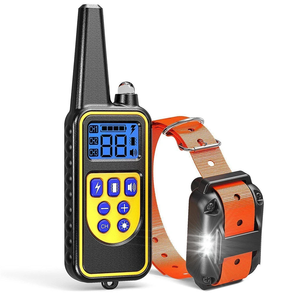 800m Electric Dog Training Collar Waterproof Pet Remote Control Rechargeable training dog collar with Shock Vibration Sound-usashopcenter.com