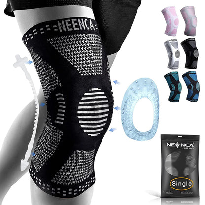 NEENCA Copper Knee Brace Knee Support with Patella Gel Pad &Side Stabilizers for Knee Pain Sport Arthritis ACL Joint Pain Relief