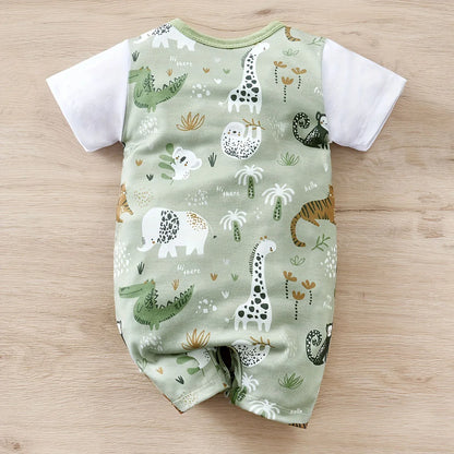 Newborn Baby Faux Two-Piece Bodysuit