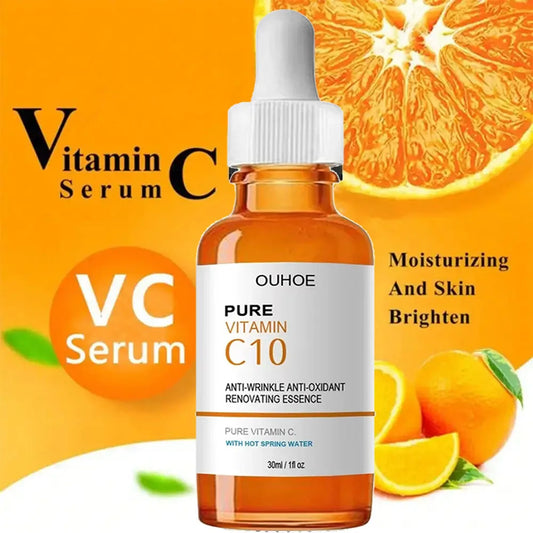 Vitamin C Wrinkle Remover Face Serum Lifting Firming Fade Fine Lines Anti-aging Essence Whitening Brighten Nourish Skin Care-usashopcenter.com