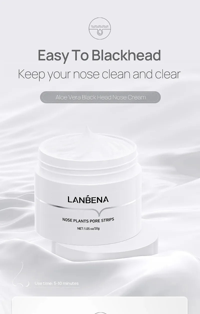 LANBENA Nose Blackhead Remove Mask Nose Strips Remove Blackheads Pores Black Dot Remover Acne Peel Mask Cleaning Patch Skin Care