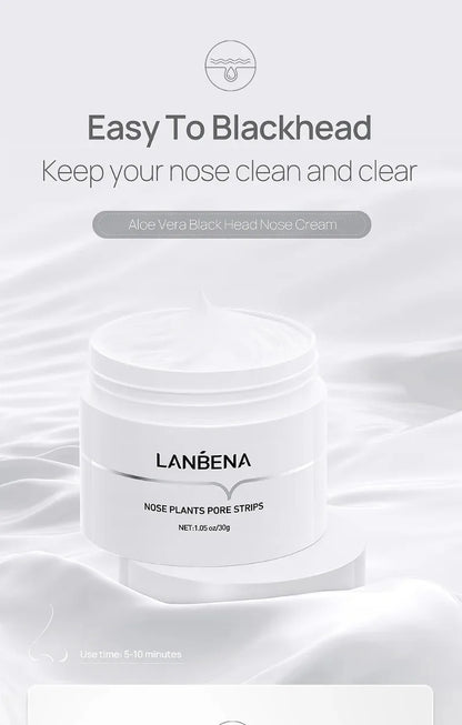 LANBENA Nose Blackhead Remove Mask Nose Strips Remove Blackheads Pores Black Dot Remover Acne Peel Mask Cleaning Patch Skin Care