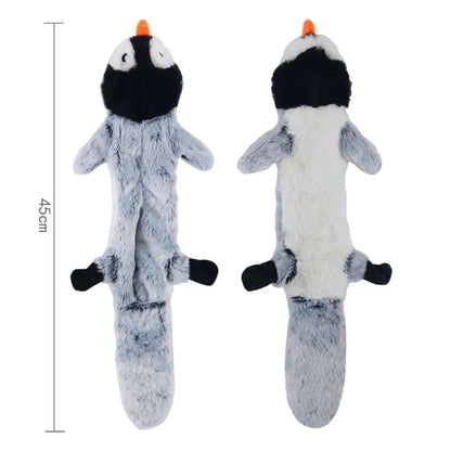 Funny Simulated Animal No Stuffing Dog Toy with Squeakers Durable Stuffingless Plush Squeaky Dog Chew Toy Crinkle Pet Squeak Toy-usashopcenter.com