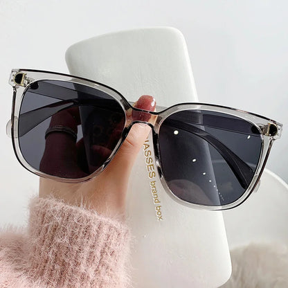 Fashion Oversized Sunglasses Woman Brand Designer Vintage Square Sun Glasses Female Big Frame Gradient Shades Oculos De Sol