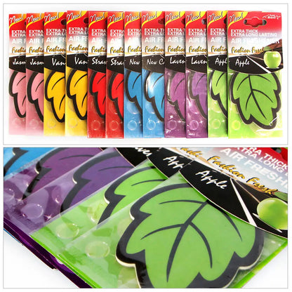 6PCS/3PCScar accessories interior Car Air Freshener Natural scented tea paper Auto Hanging Vanilla perfume fragrance Leaf Shape-usashopcenter.com