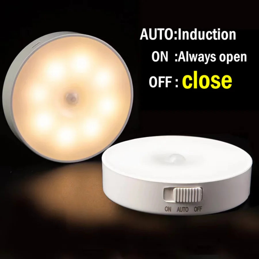 Motion Sensor Light Led USB NightLights Rechargeable Lamp for Bedroom Staircase Hallway Wardrobe Cupboard Lighting-usashopcenter.com