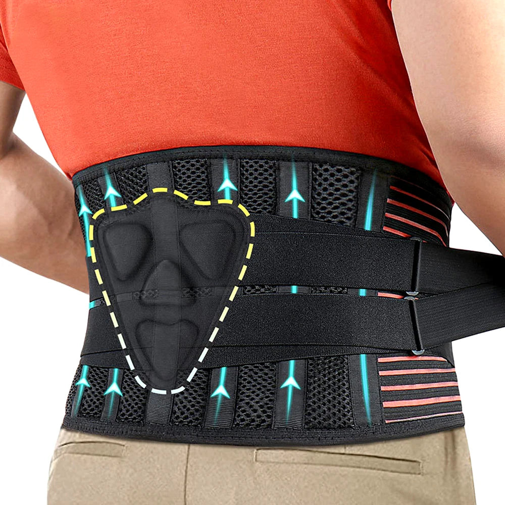 Back Brace for Lower Back Pain,Lumbar Support for Heavy Lifting Men Women,Breathable Waist Support Relief Sciatica,Herniated Dis