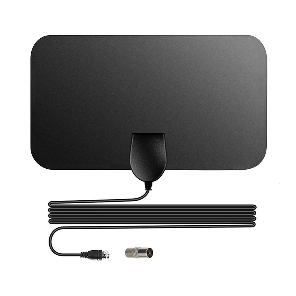 4K Digital TV Antenna 150 Miles Booster DVB-T Aerial HD Flat Indoor Active 28DBi High Gain for VHF UHF TV Box Flat Setting