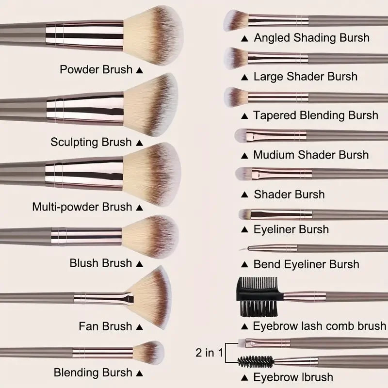 3-20Pcs Makeup Brushes Set