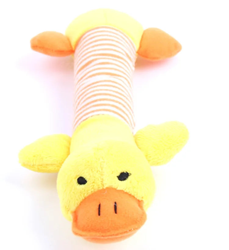 Funny Simulated Animal No Stuffing Dog Toy with Squeakers Durable Stuffingless Plush Squeaky Dog Chew Toy Crinkle Pet Squeak Toy-usashopcenter.com