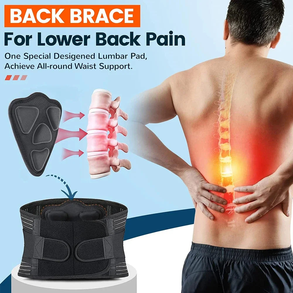 Back Brace for Lower Back Pain,Lumbar Support for Heavy Lifting Men Women,Breathable Waist Support Relief Sciatica,Herniated Dis