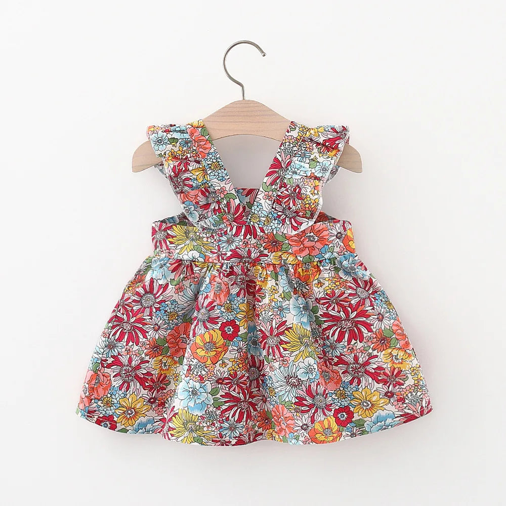 Summer Cotton Baby Dress Flower Printed Dress