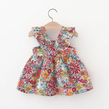 Summer Cotton Baby Dress Flower Printed Dress