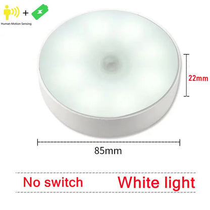 Motion Sensor Light Led USB NightLights Rechargeable Lamp for Bedroom Staircase Hallway Wardrobe Cupboard Lighting-usashopcenter.com