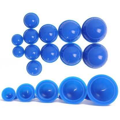 12pcs Silicone Vacuum Cupping Set Massage Acupoint Cans Rubber Full Body Different Size Jar Relaxation