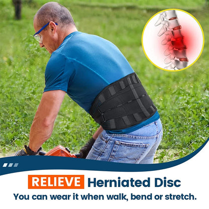 Back Brace for Lower Back Pain,Lumbar Support for Heavy Lifting Men Women,Breathable Waist Support Relief Sciatica,Herniated Dis