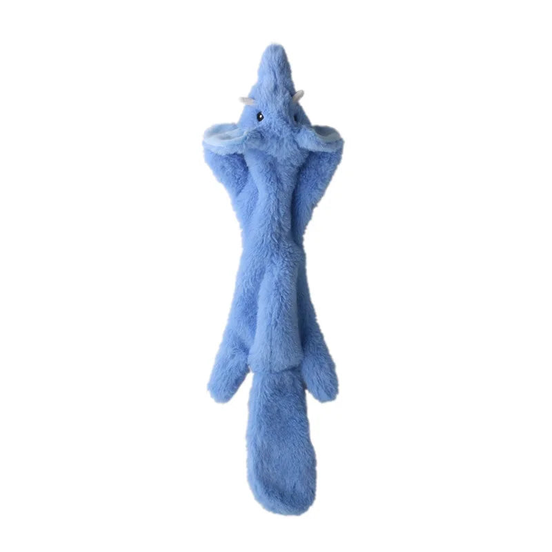 Funny Simulated Animal No Stuffing Dog Toy with Squeakers Durable Stuffingless Plush Squeaky Dog Chew Toy Crinkle Pet Squeak Toy-usashopcenter.com