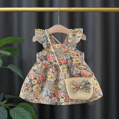 Summer Cotton Baby Dress Flower Printed Dress