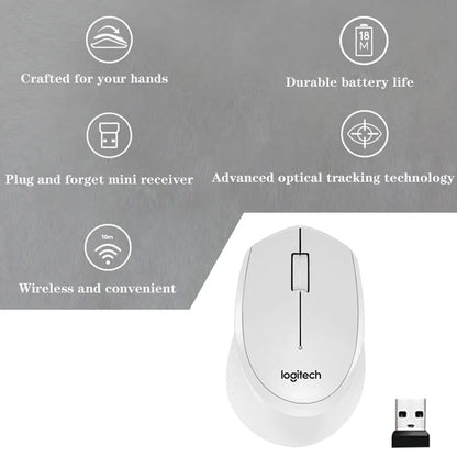 Logitech M330 Wireless Mouse Silent Mouse 1000DPI Silent Optical Mouse 2.4GHz With USB Receiver Mice for Office Home Using PC