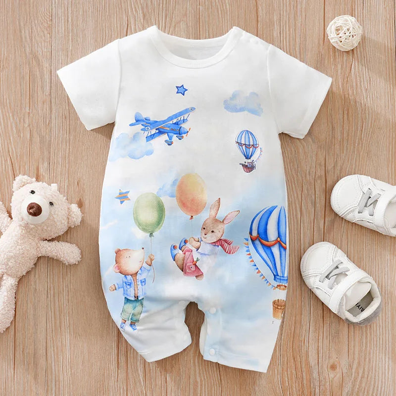 Comfortable Casual Short Sleeve Baby Bodysuit