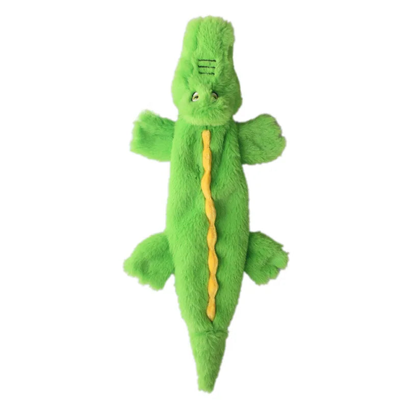 Funny Simulated Animal No Stuffing Dog Toy with Squeakers Durable Stuffingless Plush Squeaky Dog Chew Toy Crinkle Pet Squeak Toy-usashopcenter.com