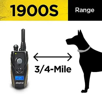 Dogtra 1900S 3/4 Mile Range Rechargeable E-Collar with Adjustable Levels for Dogs