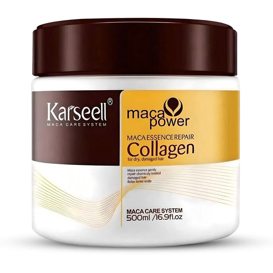 Karseell Collagen Hair Treatment Deep Repair Conditioning Argan Oil Collagen Hair Mask Essence for Dry Damaged Hair All Hair Types 16.90 oz 500ml-usashopcenter.com