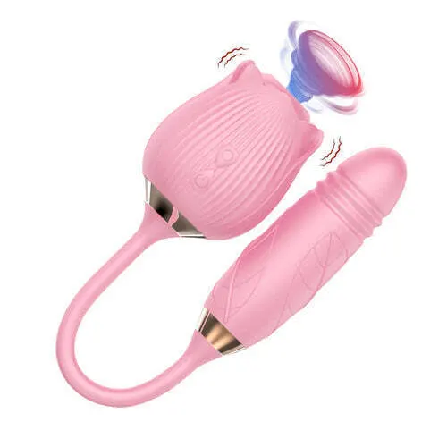 Rose Vibrator Telescopic Pump for Woman-usashopcenter.com