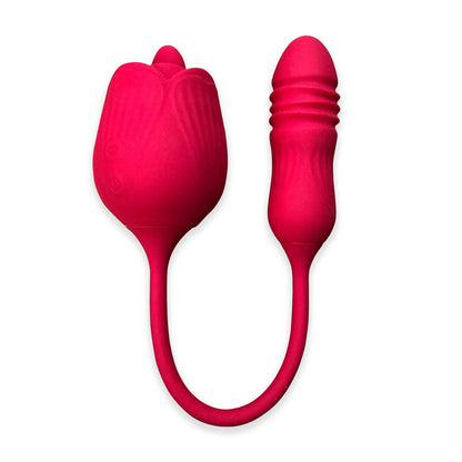 Rose Vibrator Telescopic Pump for Woman-usashopcenter.com