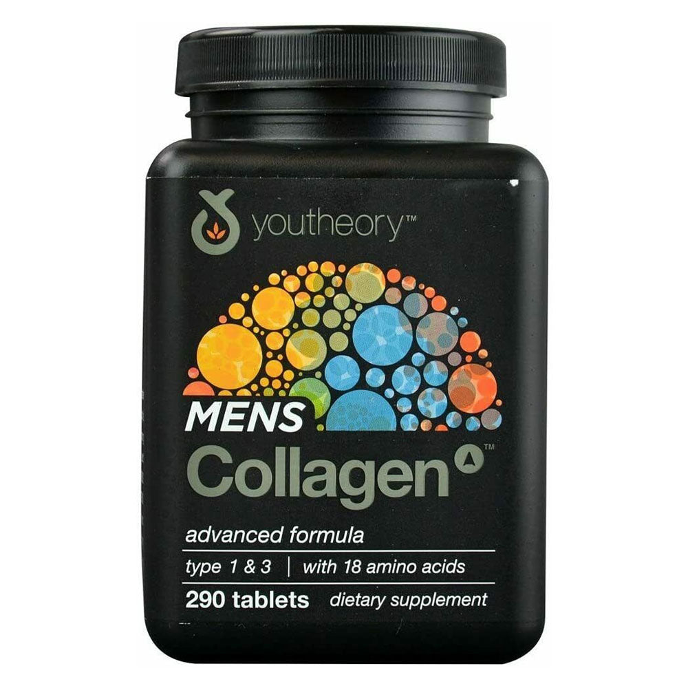 Youtheory Collagen - Mens - Advanced - 290 Tablets - Gluten Free Exp. 03/2024-usashopcenter.com