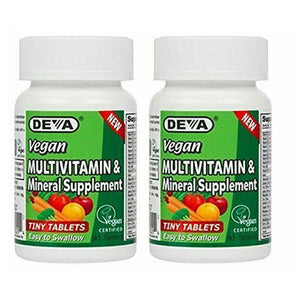 Deva Vegan Multivitamin, Mineral Supplement, Tiny Tablets, 90 Ct (2 Pack)