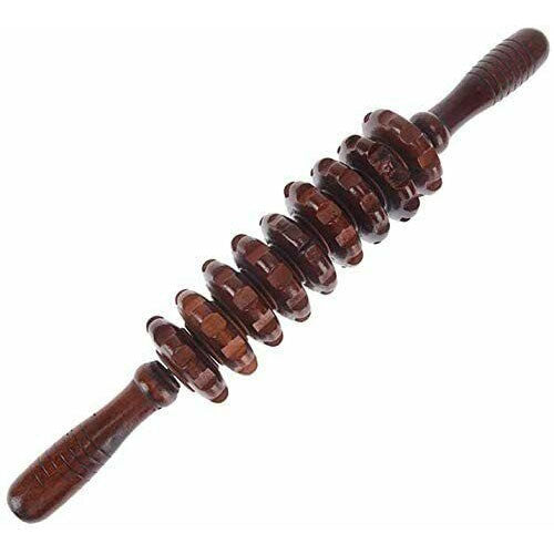Wood Massage Roller Stick, Muscle Roller Stick for Sore Muscle Pain Relief-usashopcenter.com